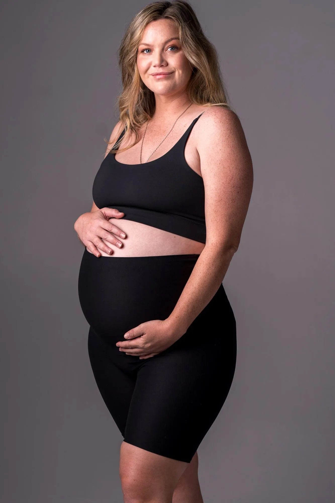 Black Dynamic Maternity Booty Shorts