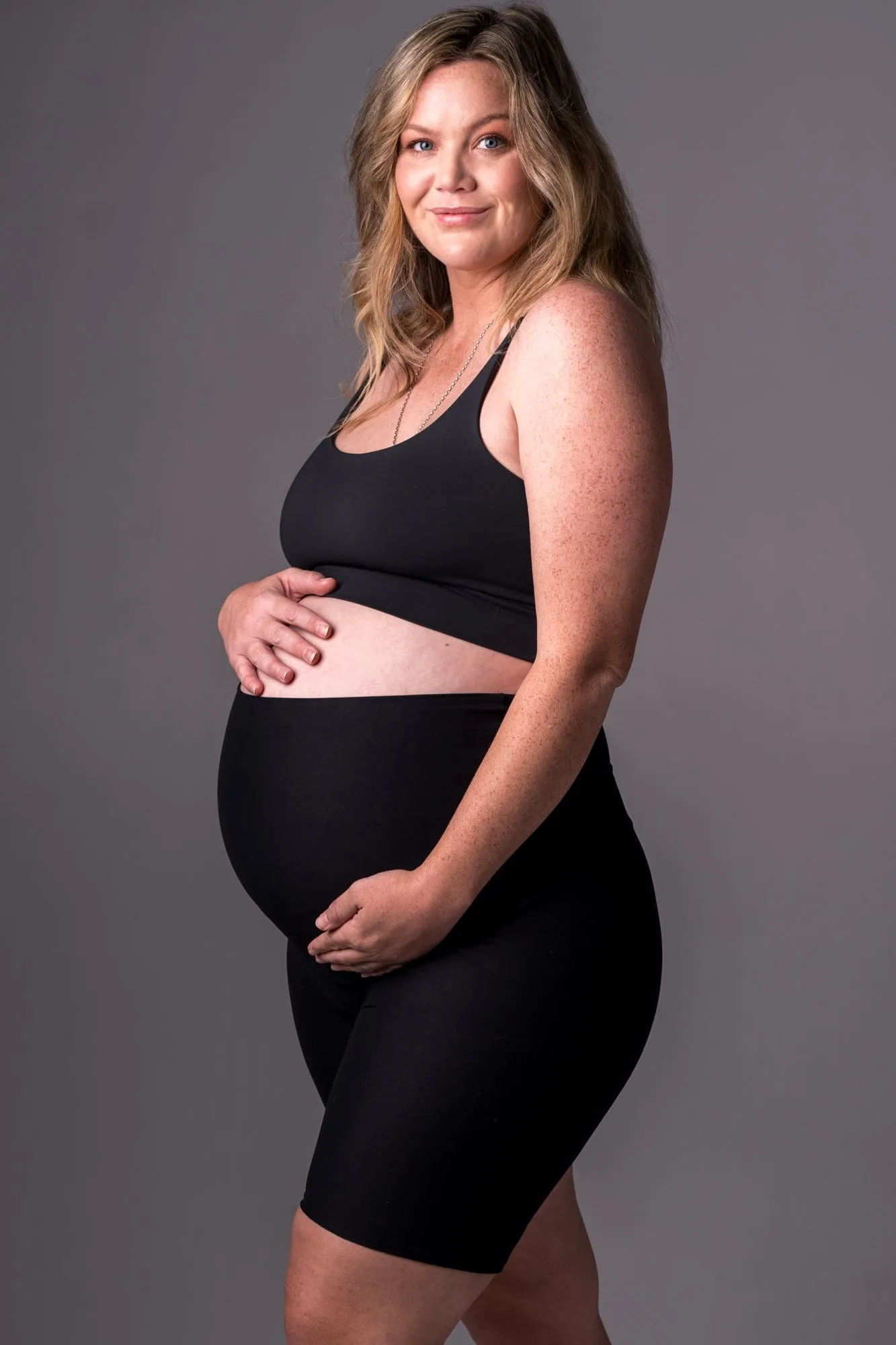 Black Dynamic Maternity Booty Shorts