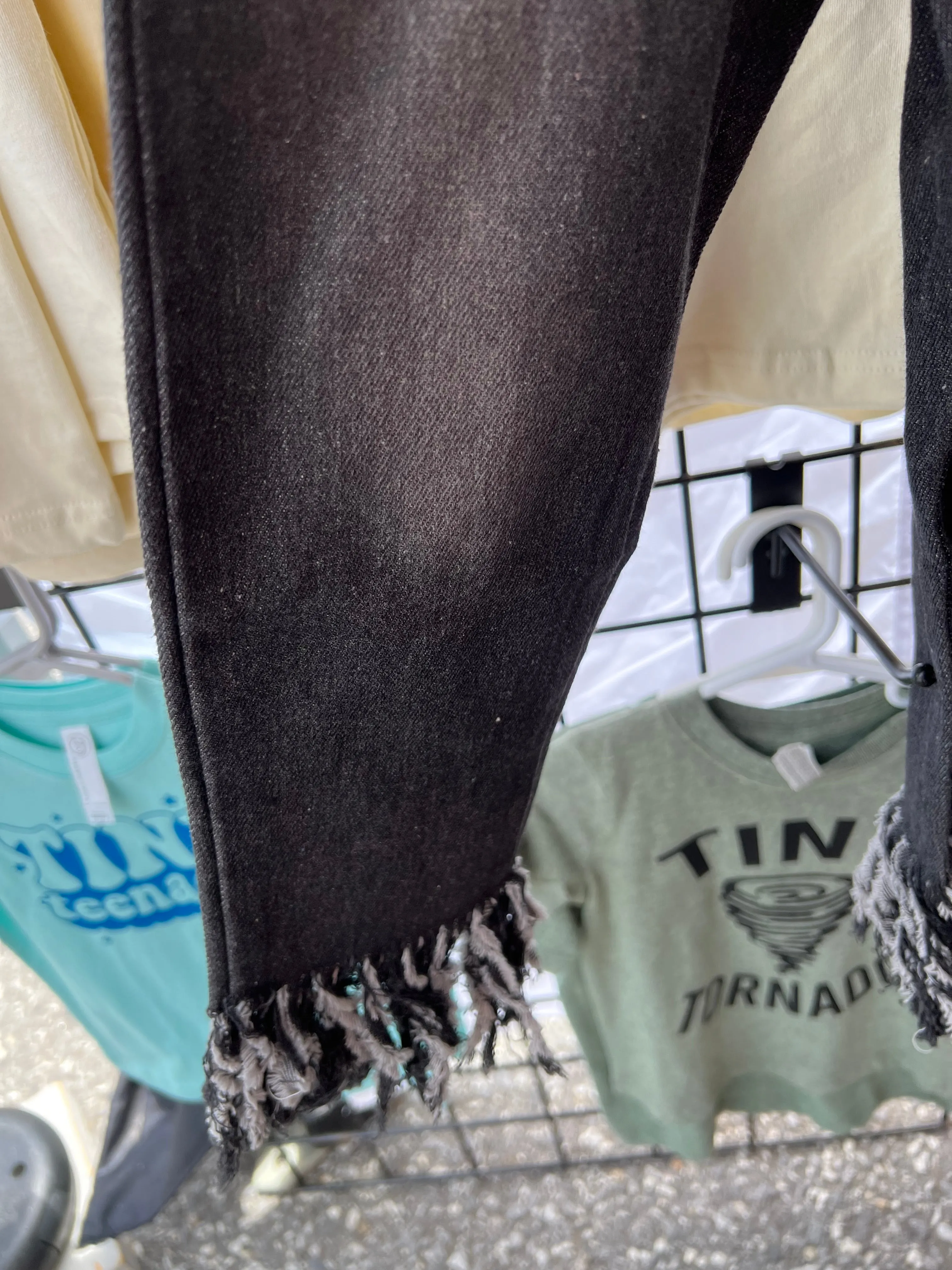 Black Fringe Jeans