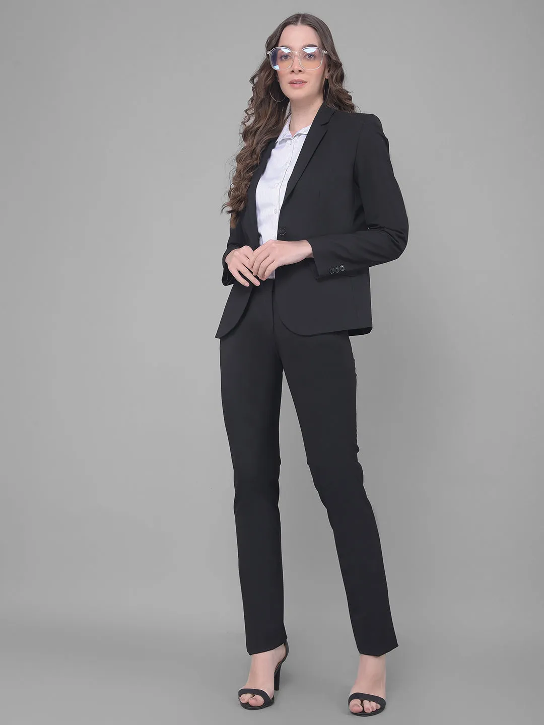 Black Single Breasted Blazer