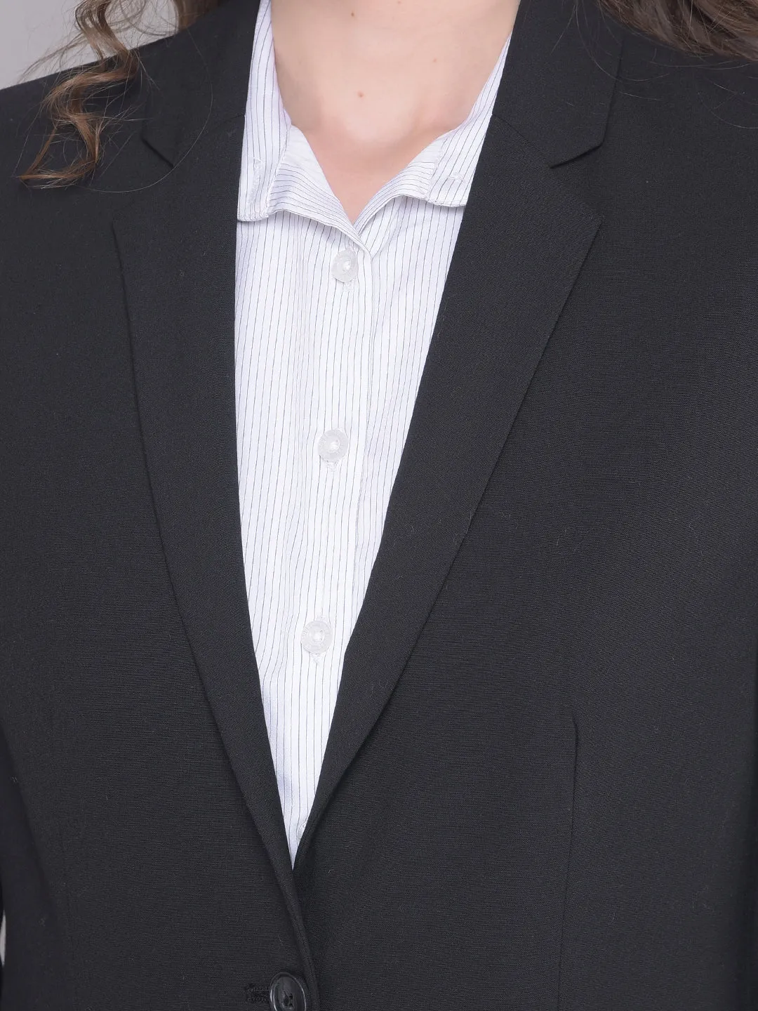 Black Single Breasted Blazer