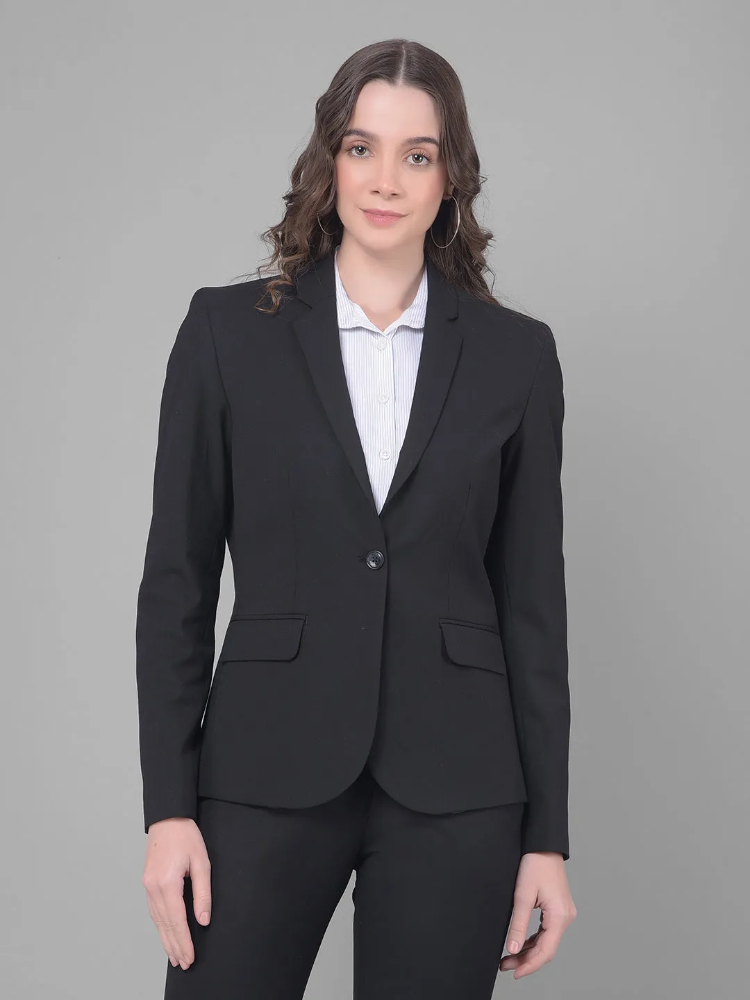 Black Single Breasted Blazer