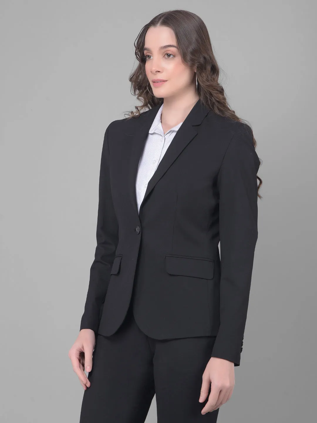 Black Single Breasted Blazer