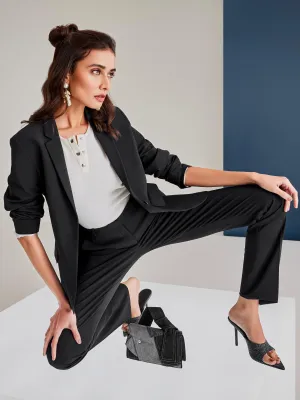 Black Single Breasted Blazer