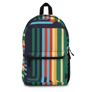 Bold Looks with Durable Colorful Lines Pattern Backpack