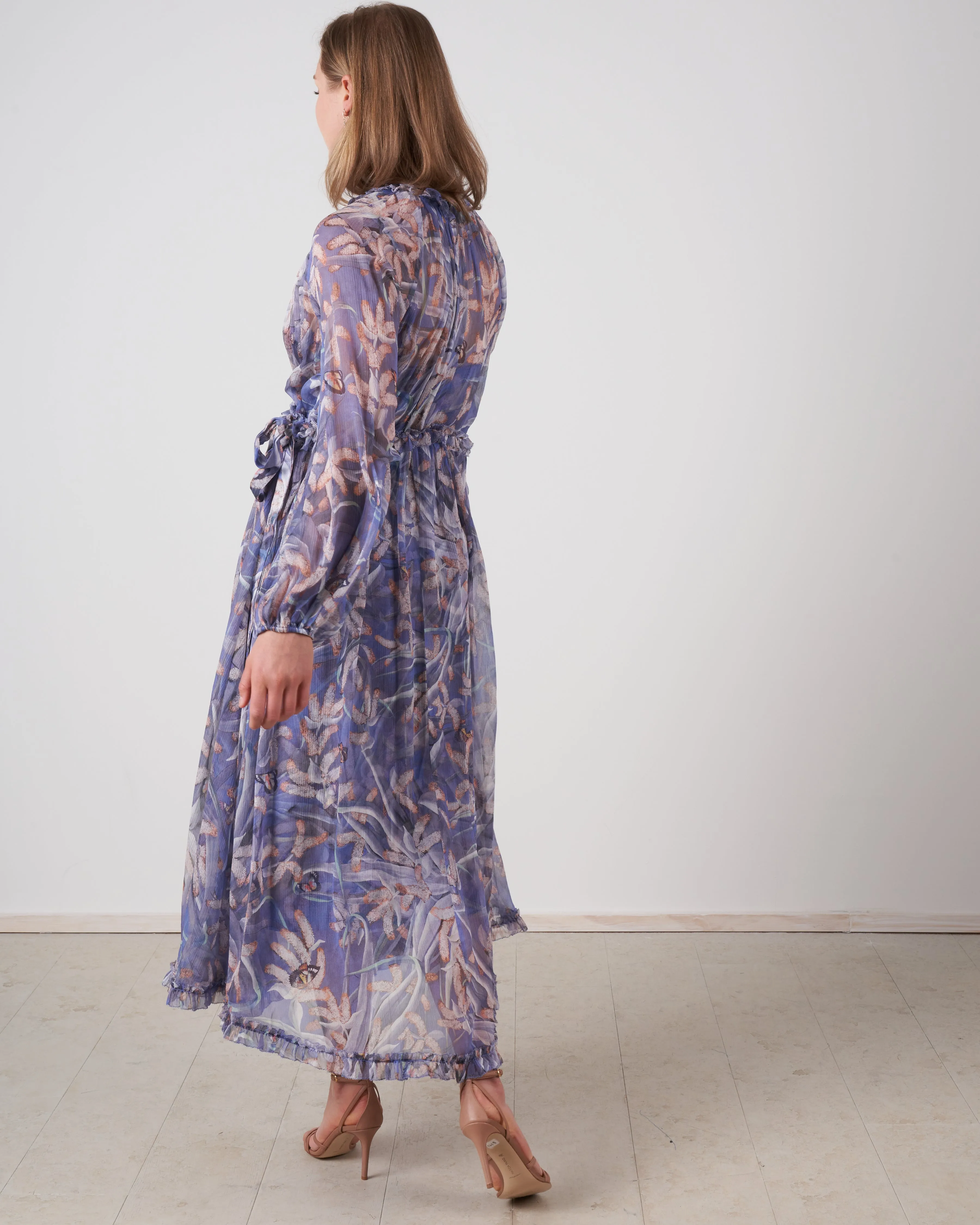 botanica drawn midi dress - pandanus