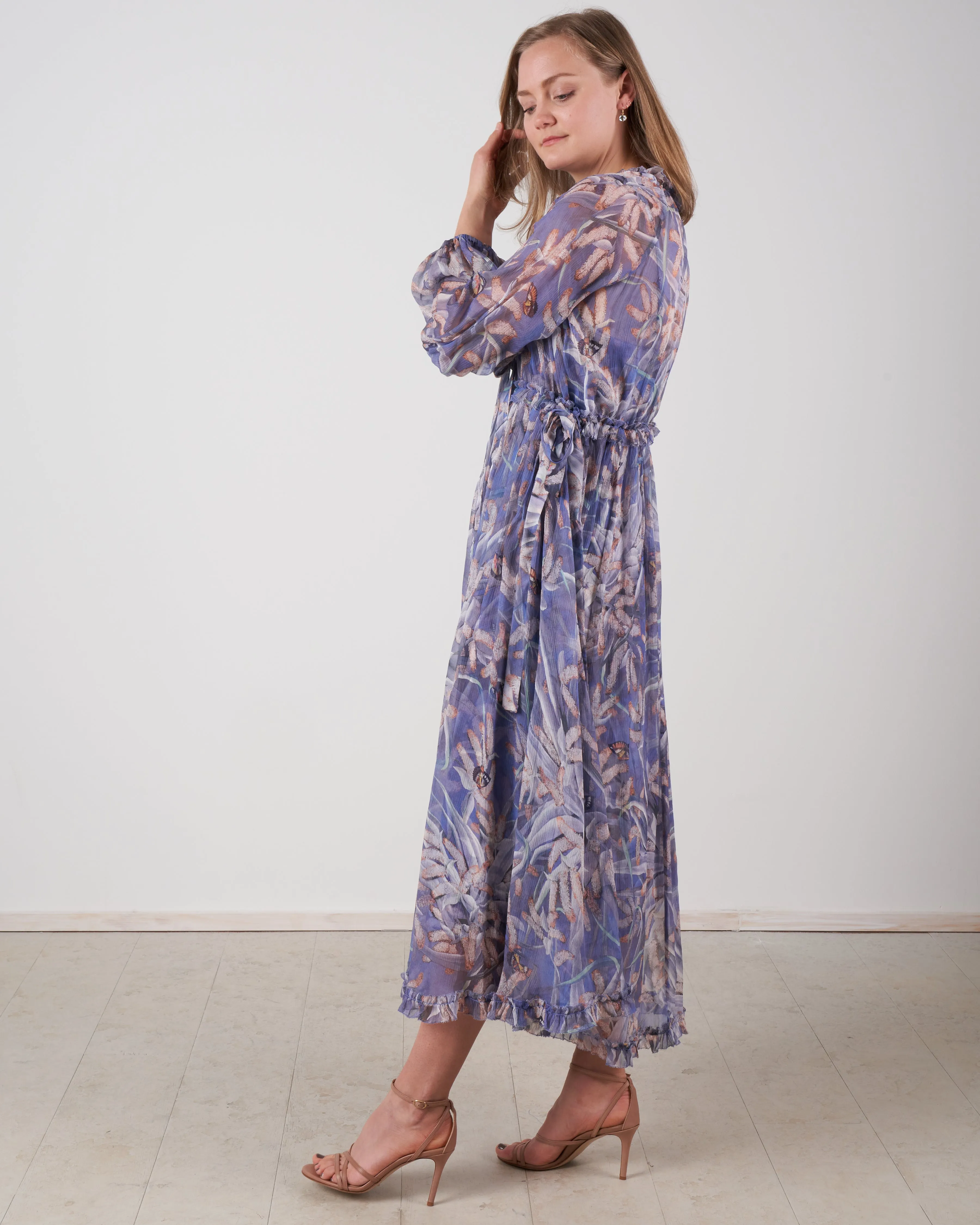 botanica drawn midi dress - pandanus