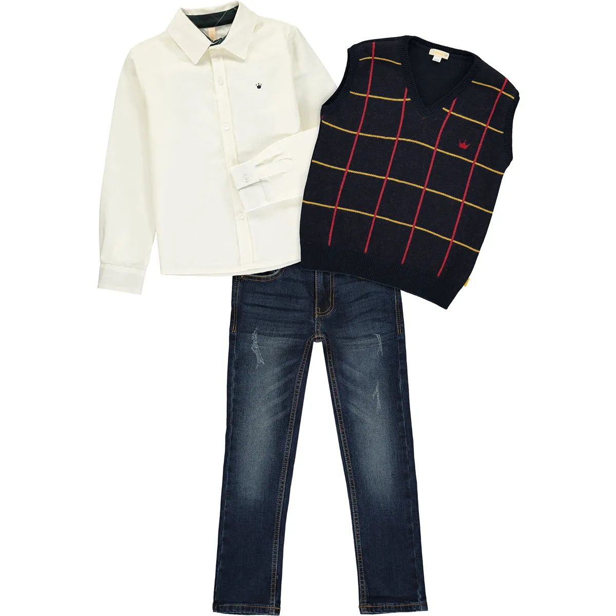 Boys Blue Cotton Jeans