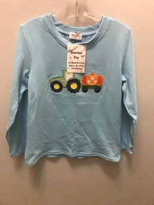 Boys Long Sleeve Shirt w/tractor wagon/pumpkin