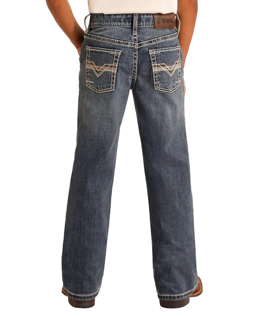 Boy’s R&R Feather Stitch Bootcut Jeans