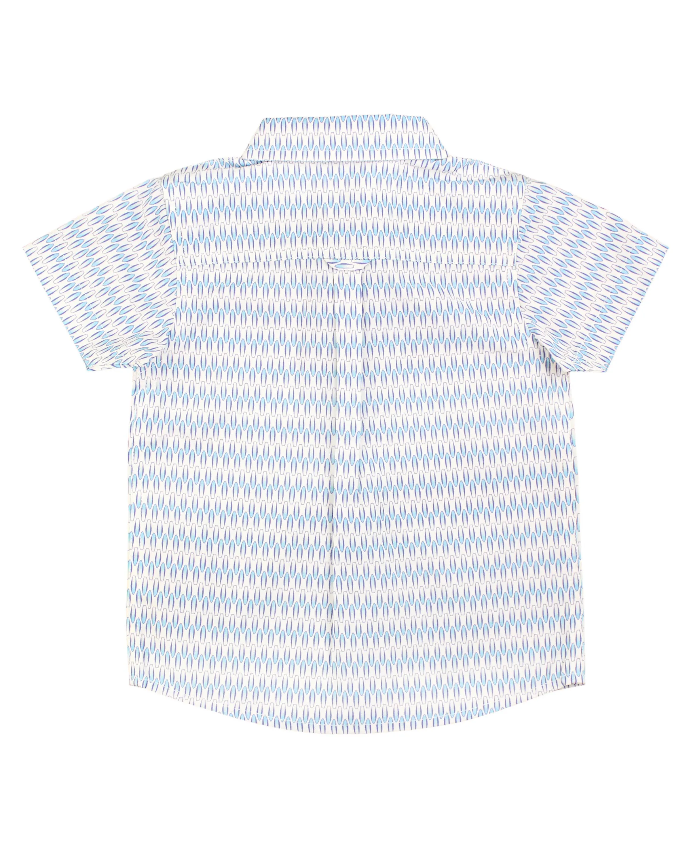 Boys Riding the Waves Short Sleeve Button Down Shirt 2AP0639