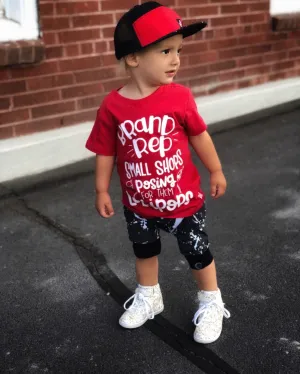 Brand Rep Small Shops Posing For Lollipops Kid's Tee