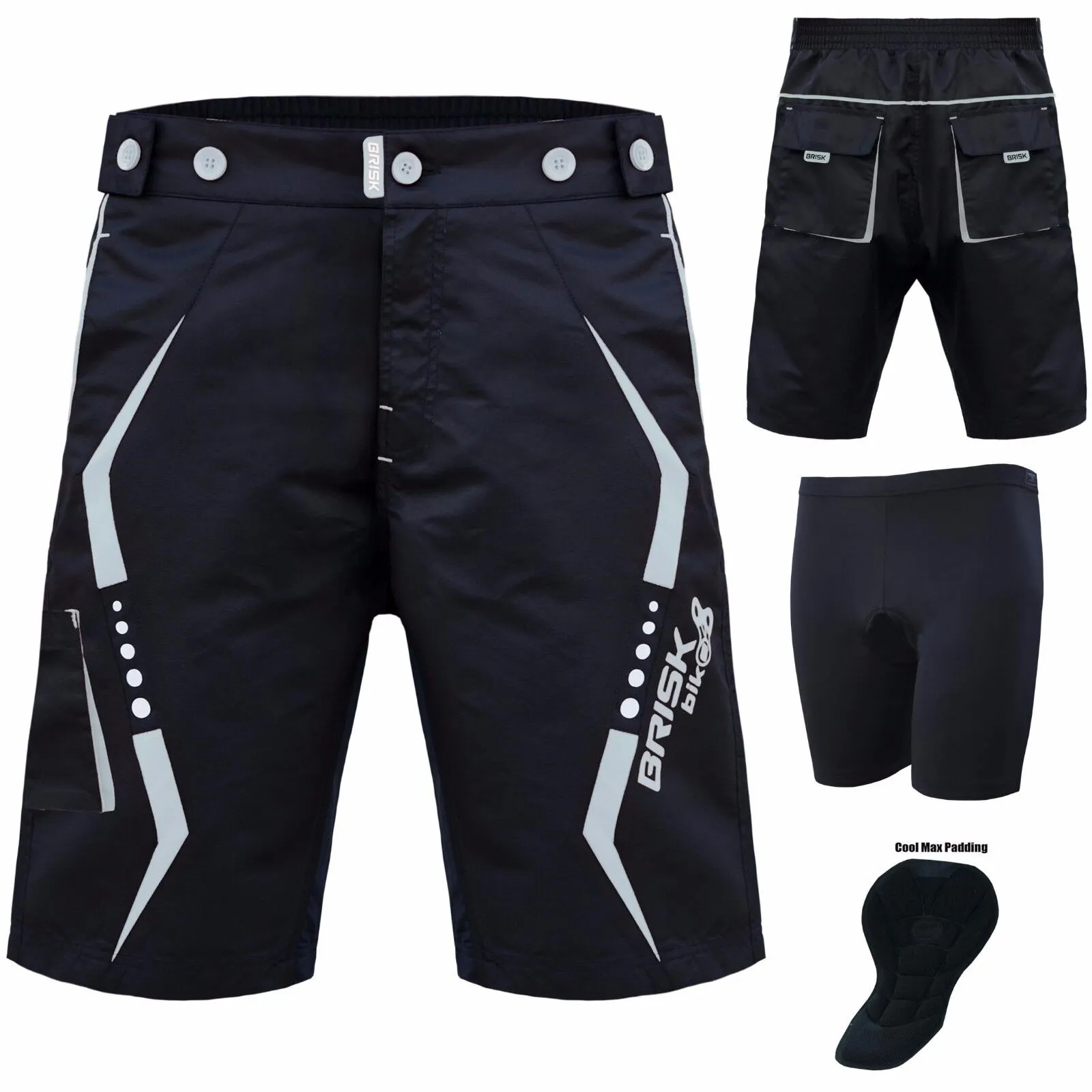 Brisk Bike mtb cycling shorts, padded mountain bike under shorts, mtb compression shorts, mens padded mtb cycling shorts, mens padded bike shorts, mountain bike shorts mens