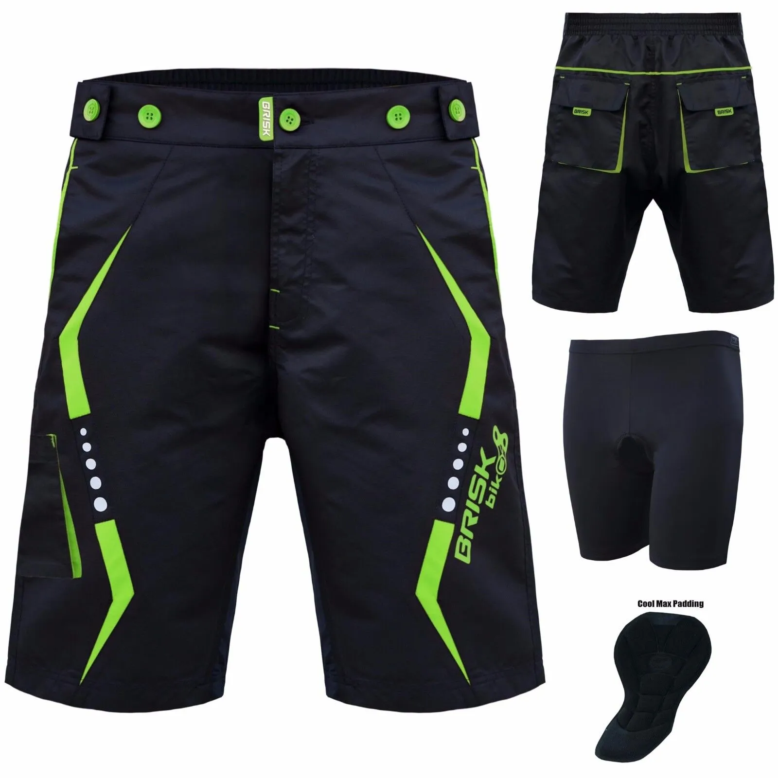 Brisk Bike mtb cycling shorts, padded mountain bike under shorts, mtb compression shorts, mens padded mtb cycling shorts, mens padded bike shorts, mountain bike shorts mens