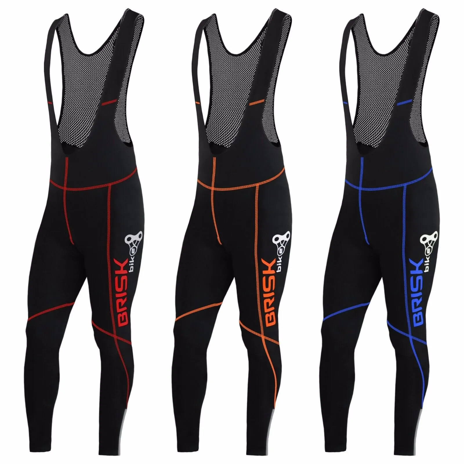 Brisk Bike Pro Vibrant Compression Tight Fit Cycling Padded Bib Pants Trousers, mens bike Trousers padded, bike bib trousers, mtb bib trousers, best cycling bibs for long rides