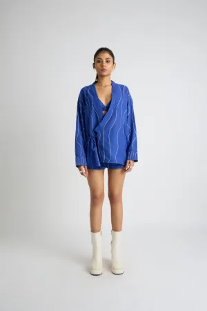 Broken Blue Kimono Jacket