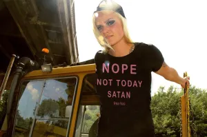 Broken Saints Nope Not Today Satan Ladies Tee