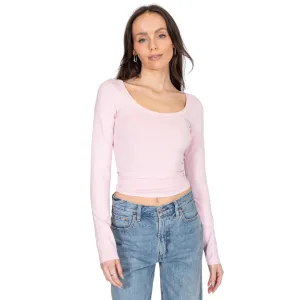 Brunette Scoop Neck LS Tee