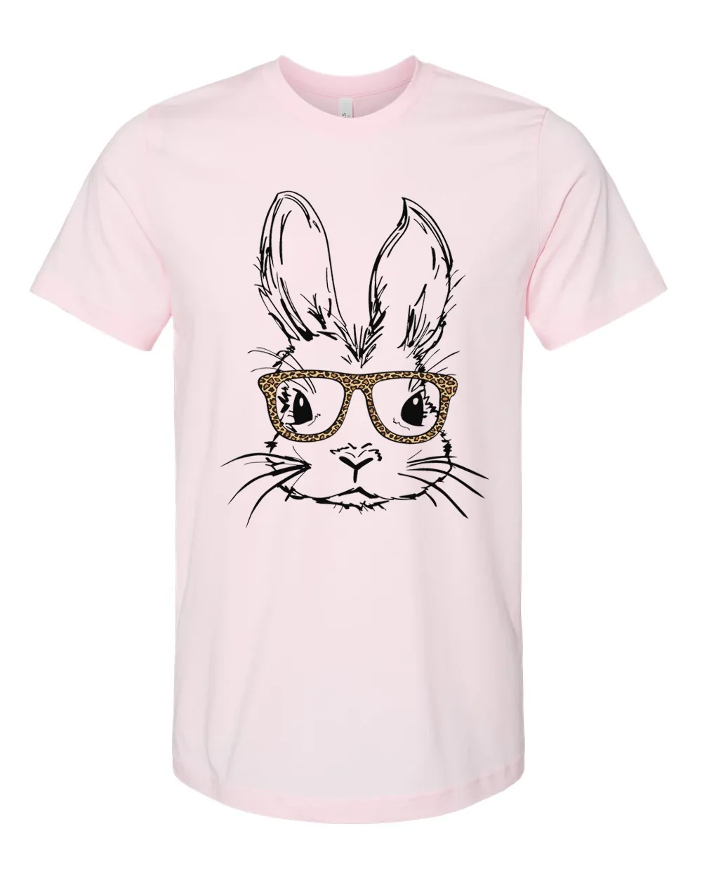 Bunny with Leopard Glasses Easter Tee