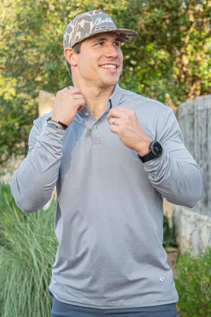 Burlebo Performance Polos L/S Heather Gray