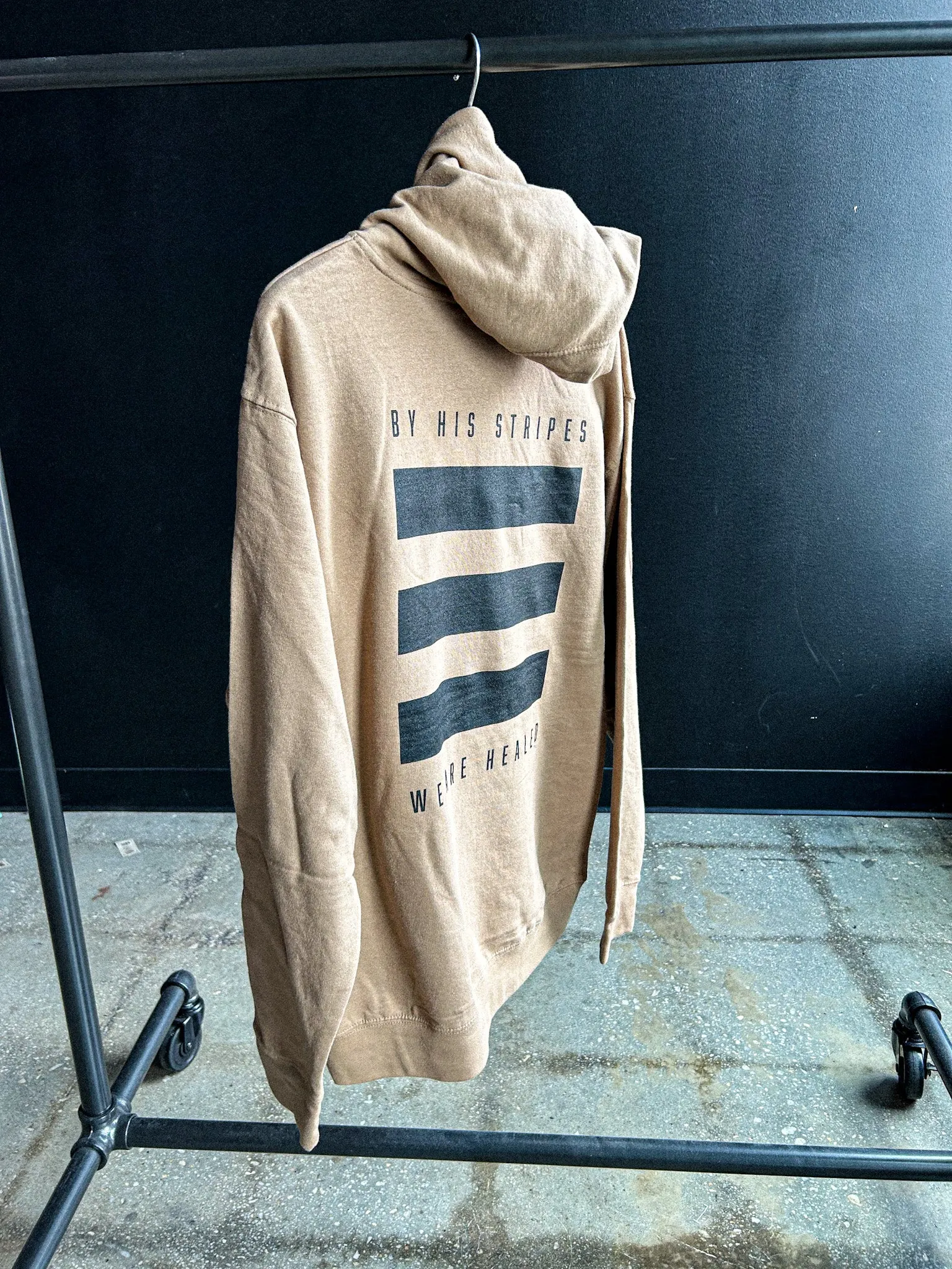 By His Stripes Adult Box Hoodie