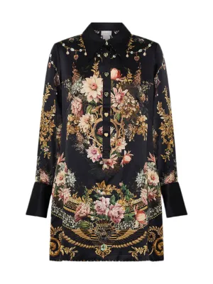 Camilla Mini Shirt Dress in Dynasty Daze