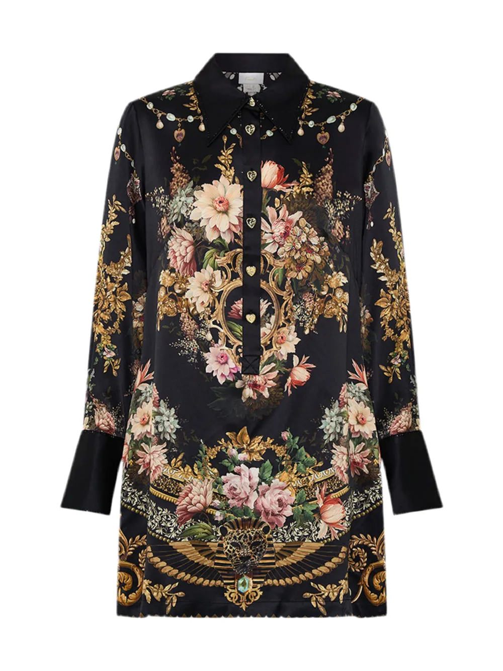 Camilla Mini Shirt Dress in Dynasty Daze