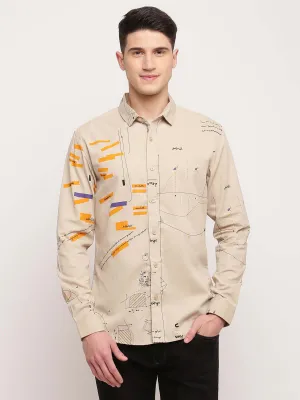 Camla Beige Shirt For Men