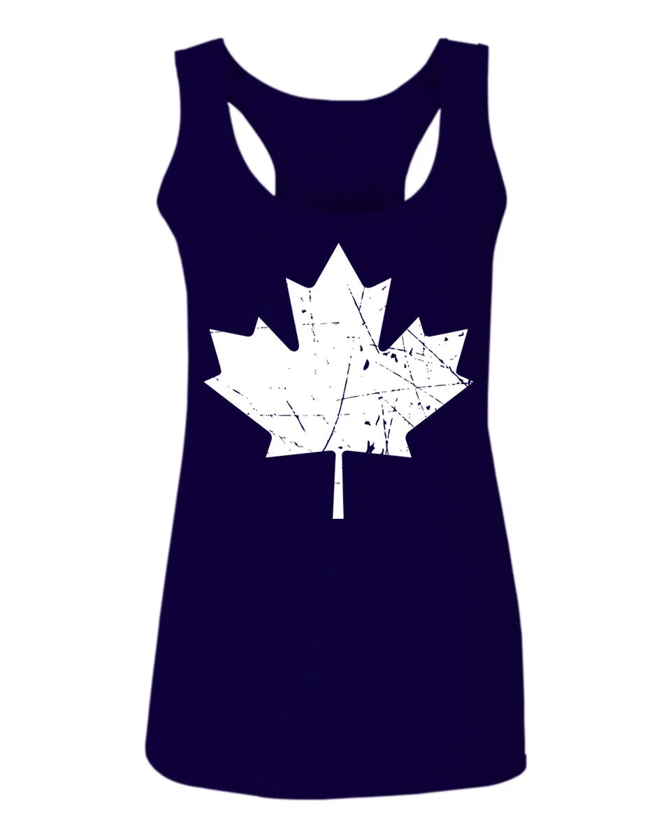 Canada Flag Maple Leaf Canadian Pride Retro Vintage Style  women's Tank Top sleeveless Racerback