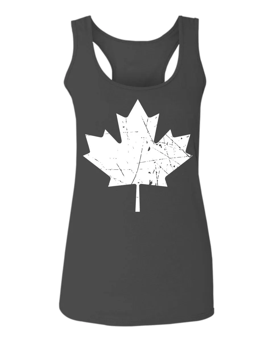 Canada Flag Maple Leaf Canadian Pride Retro Vintage Style  women's Tank Top sleeveless Racerback