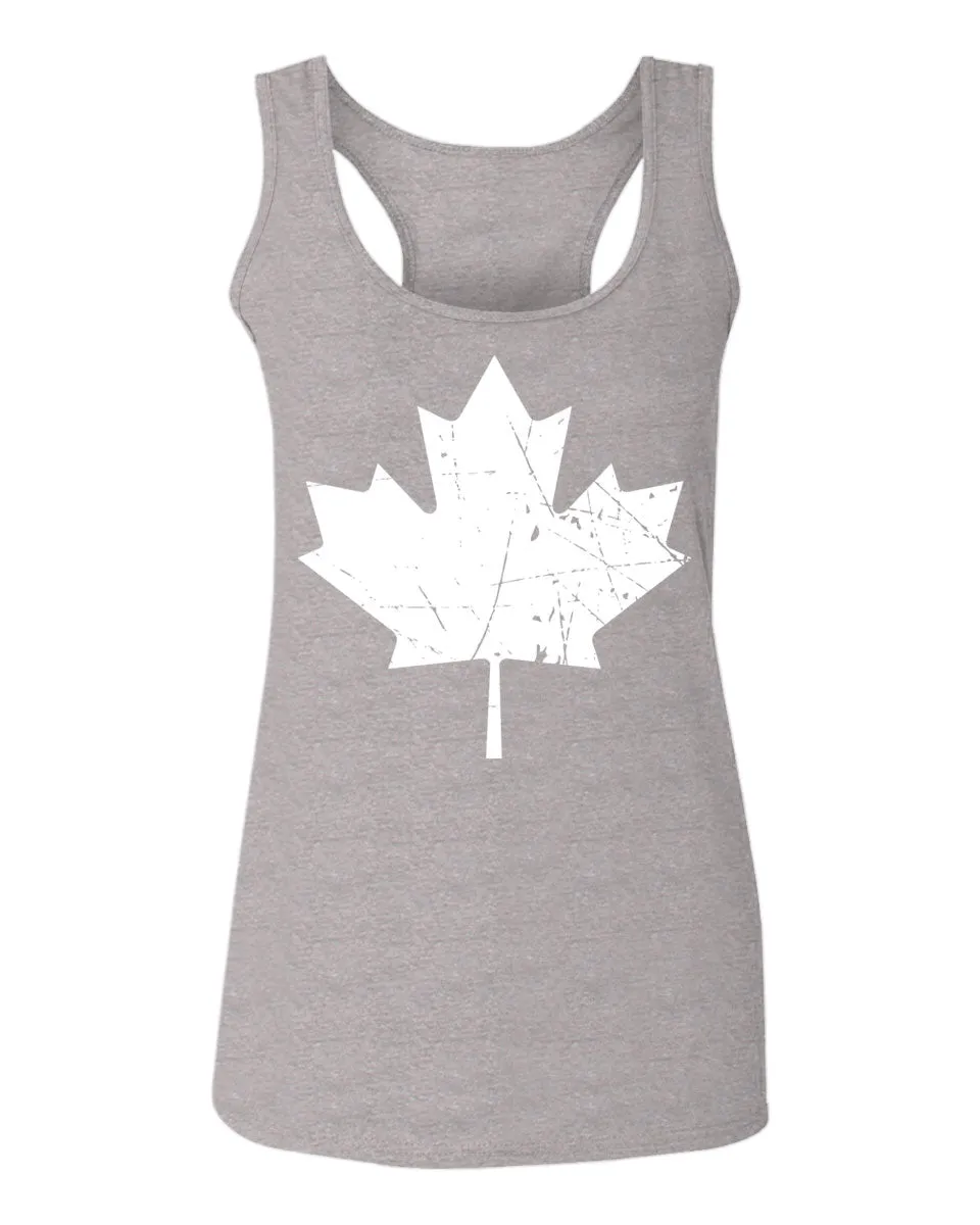 Canada Flag Maple Leaf Canadian Pride Retro Vintage Style  women's Tank Top sleeveless Racerback