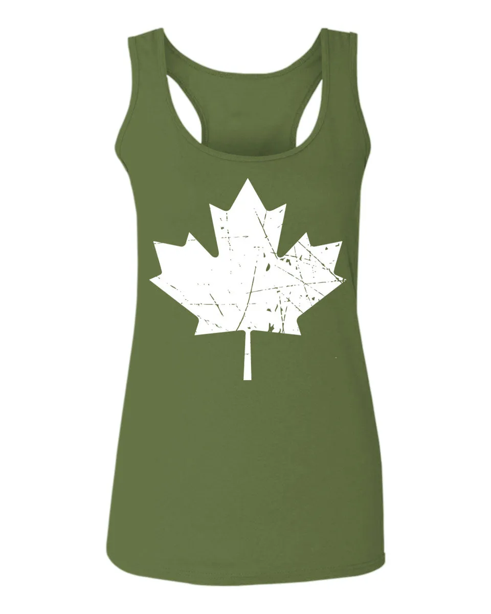 Canada Flag Maple Leaf Canadian Pride Retro Vintage Style  women's Tank Top sleeveless Racerback