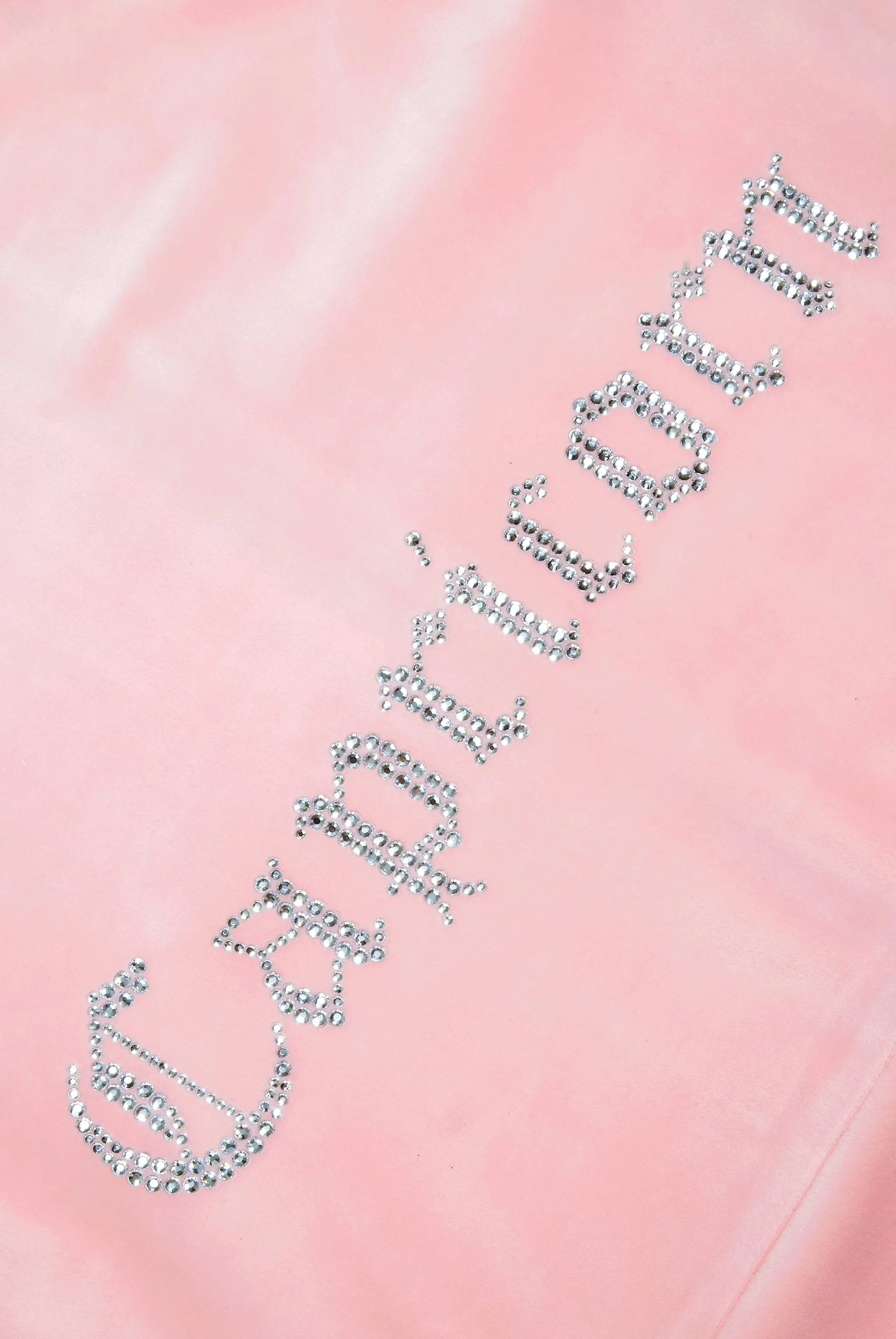 'CAPRICORN' JUICY PINK DIAMANTÉ VELOUR ZIP-THROUGH HOODIE