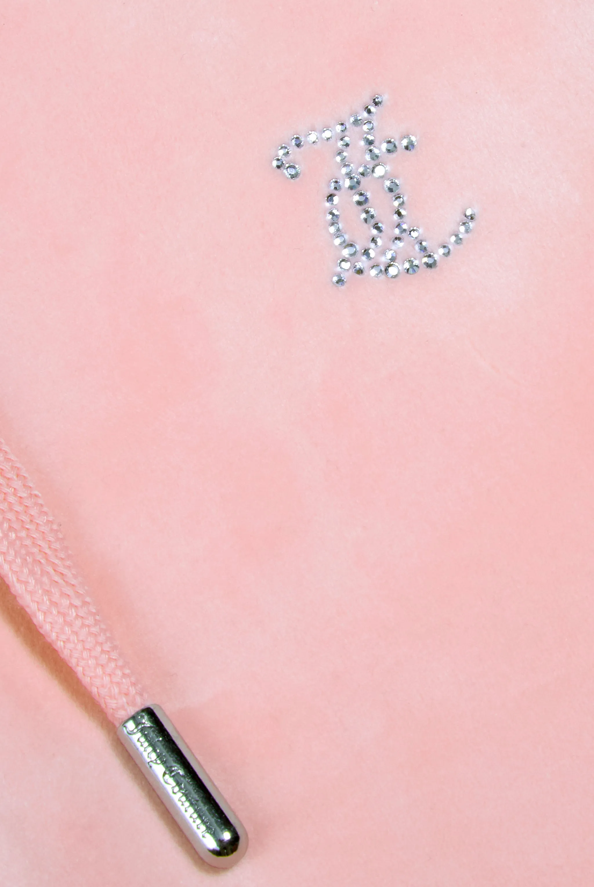 'CAPRICORN' JUICY PINK DIAMANTÉ VELOUR ZIP-THROUGH HOODIE