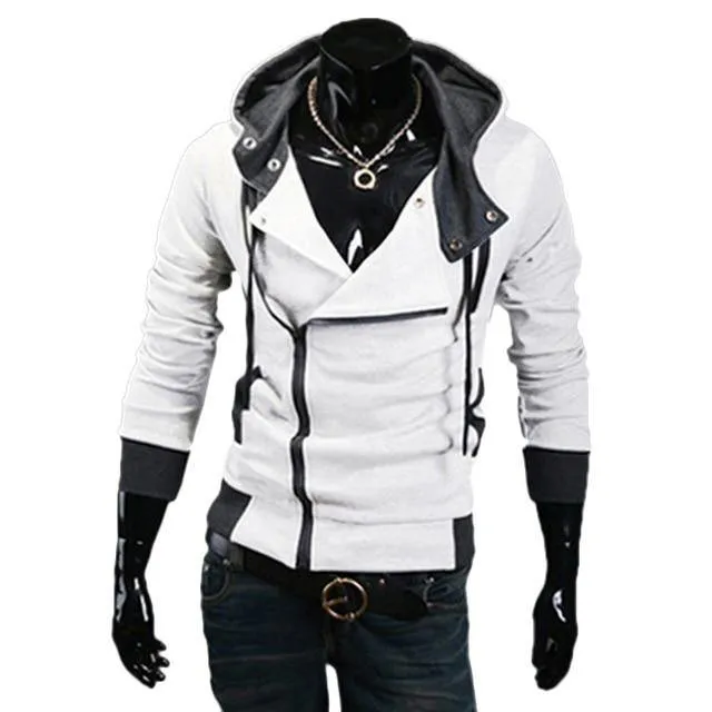 Cardigan Hoodie Men Fashion Sportswear Long Sleeve Slim Tracksuit Jacket