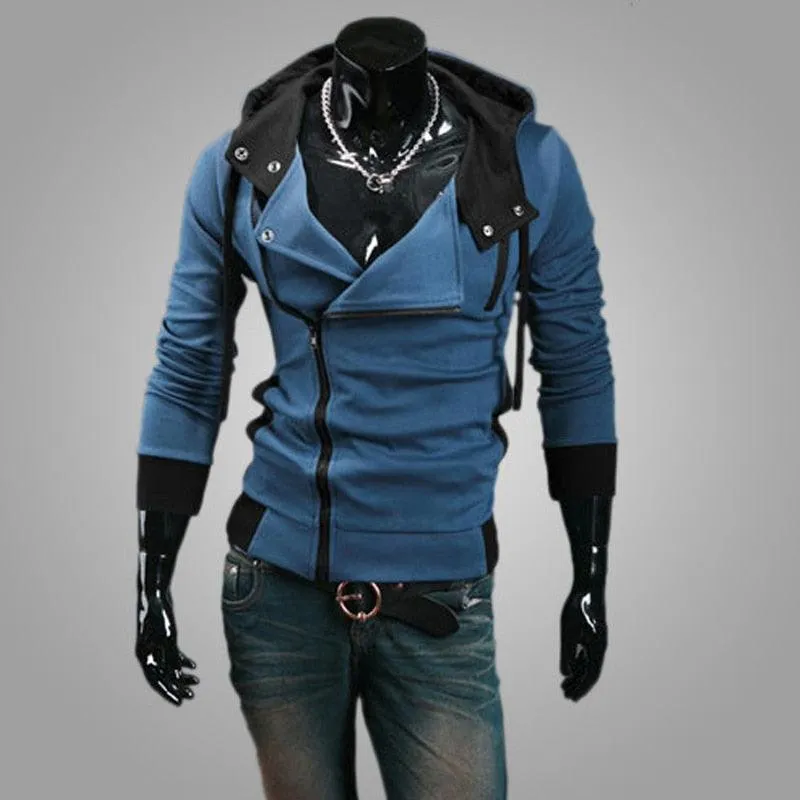 Cardigan Hoodie Men Fashion Sportswear Long Sleeve Slim Tracksuit Jacket