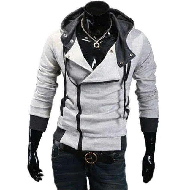 Cardigan Hoodie Men Fashion Sportswear Long Sleeve Slim Tracksuit Jacket