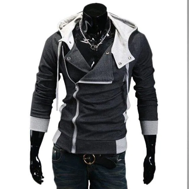 Cardigan Hoodie Men Fashion Sportswear Long Sleeve Slim Tracksuit Jacket