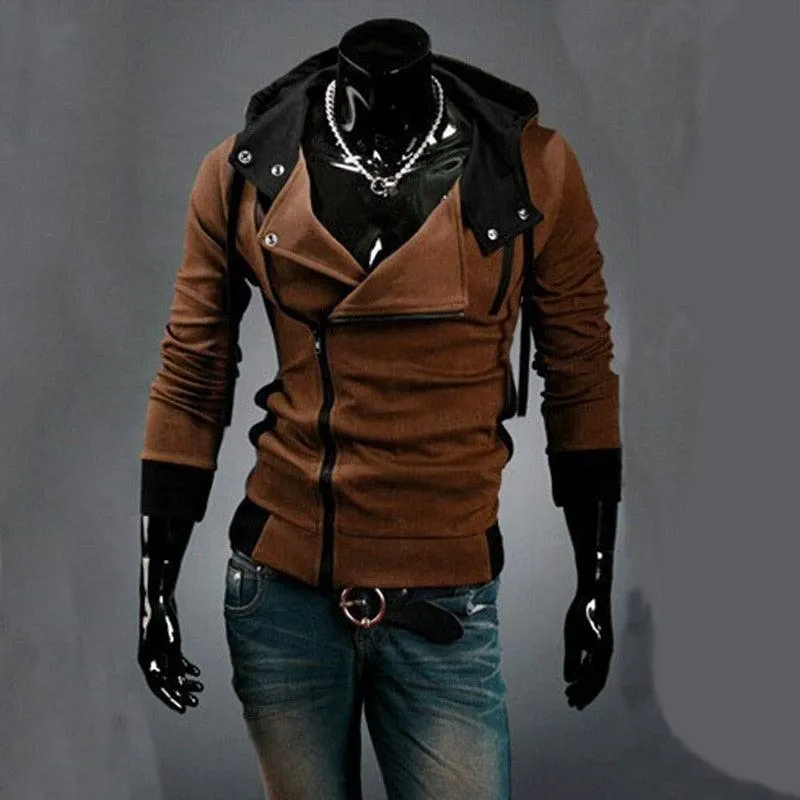 Cardigan Hoodie Men Fashion Sportswear Long Sleeve Slim Tracksuit Jacket