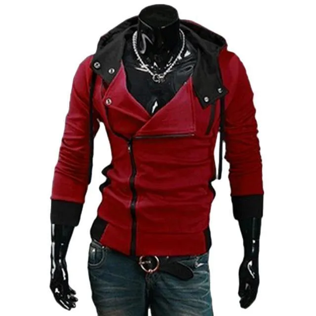Cardigan Hoodie Men Fashion Sportswear Long Sleeve Slim Tracksuit Jacket