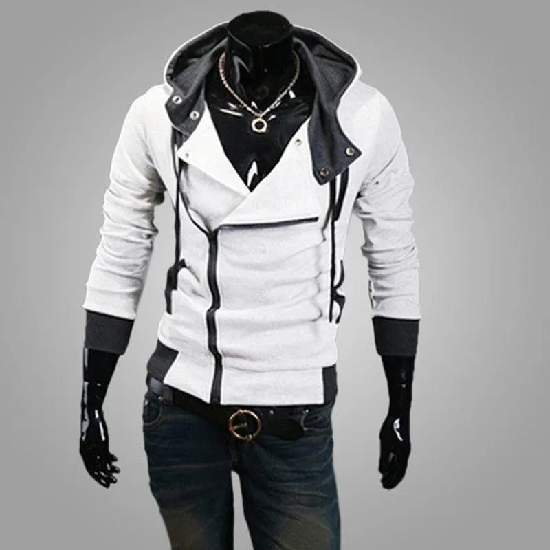 Cardigan Hoodie Men Fashion Sportswear Long Sleeve Slim Tracksuit Jacket