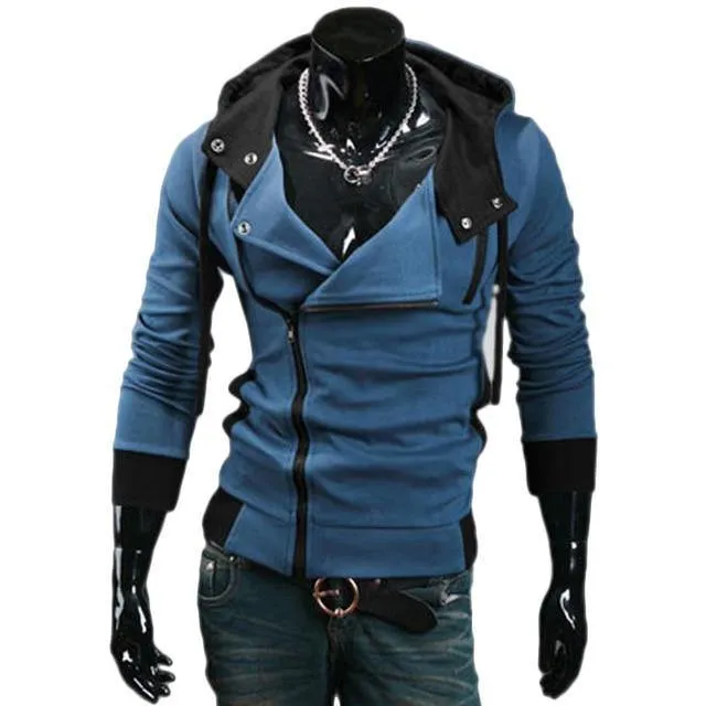 Cardigan Hoodie Men Fashion Sportswear Long Sleeve Slim Tracksuit Jacket