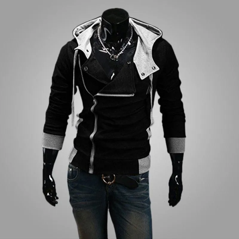 Cardigan Hoodie Men Fashion Sportswear Long Sleeve Slim Tracksuit Jacket