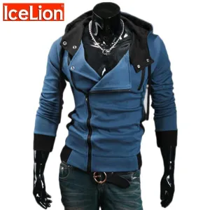 Cardigan Hoodie Men Fashion Sportswear Long Sleeve Slim Tracksuit Jacket