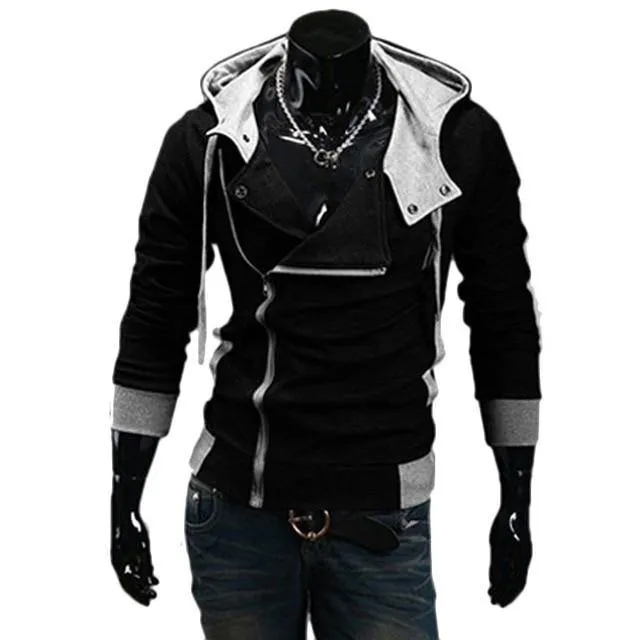 Cardigan Hoodie Men Fashion Sportswear Long Sleeve Slim Tracksuit Jacket