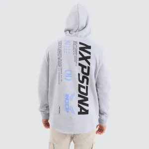 Centaur Dual Curved Hoodie Grey Marle