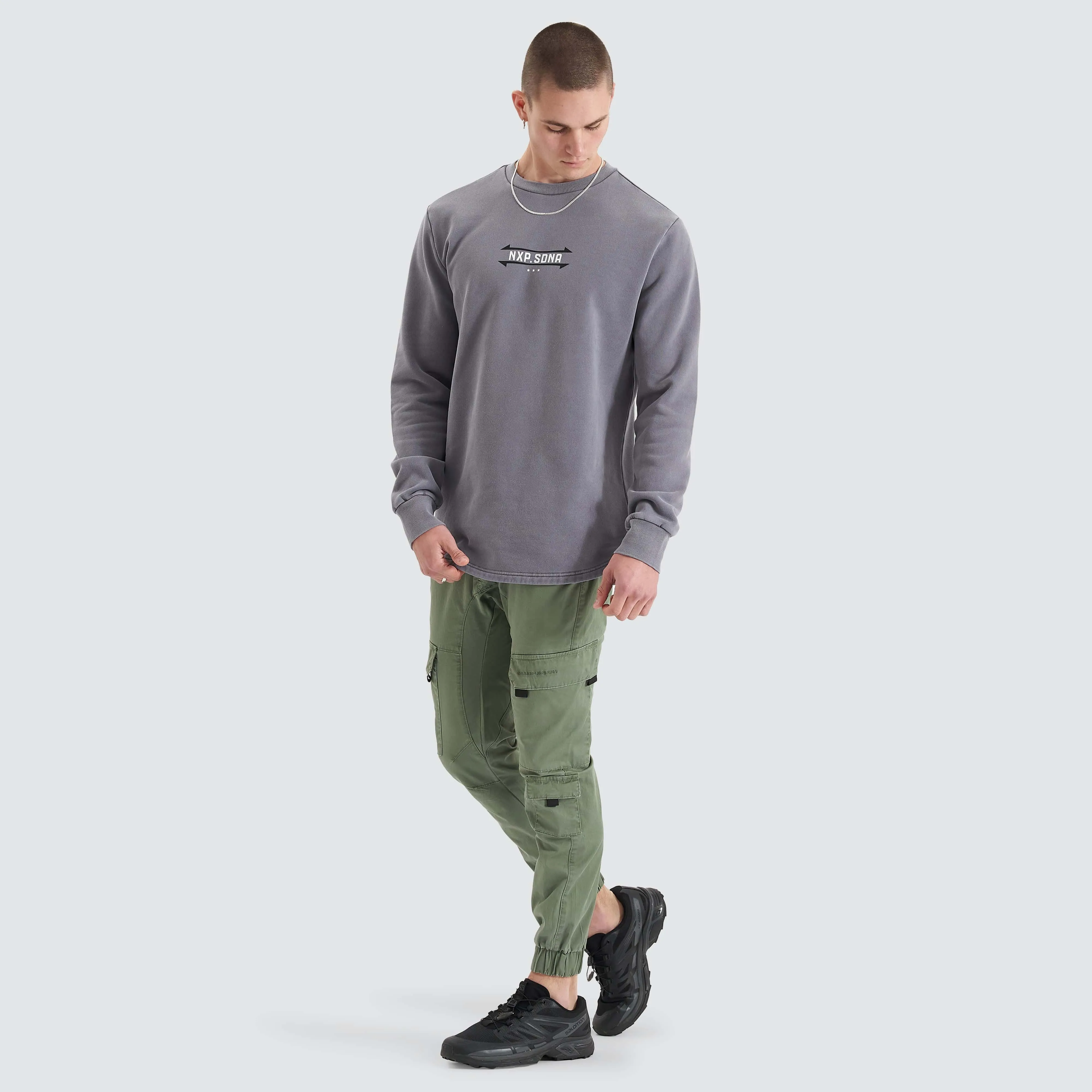 Chambers Dual Curved Sweater Pigment Steel Grey