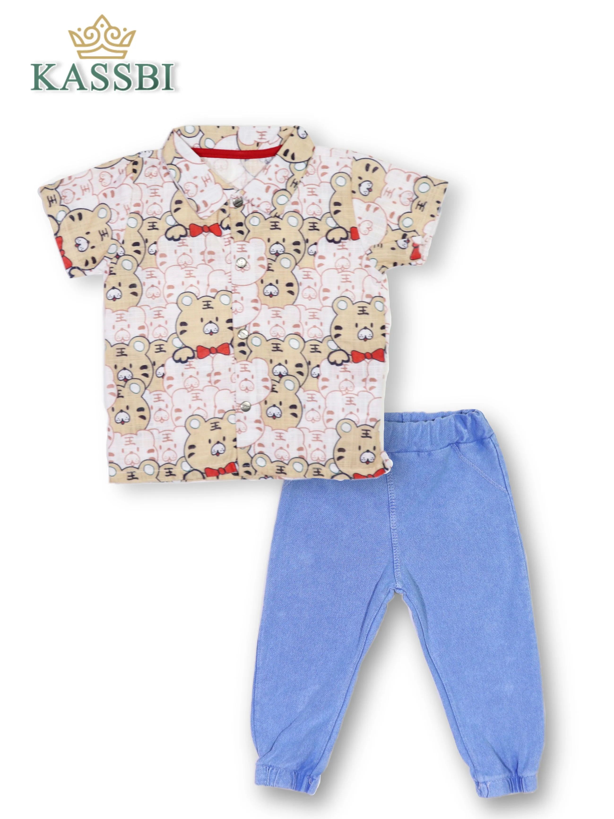 Chemise a manche courte   pantalon en coton