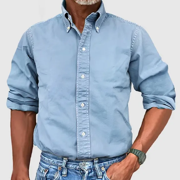 CHRIS - COTTON LONG SLEEVE POLO SHIRT