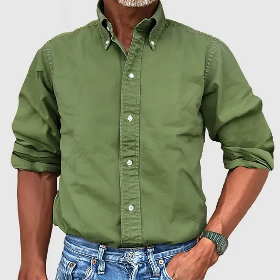 CHRIS - COTTON LONG SLEEVE POLO SHIRT
